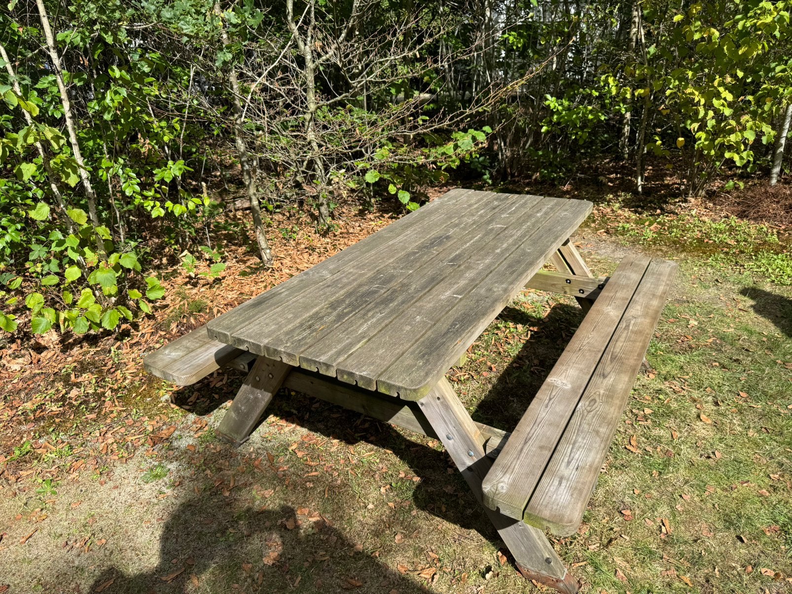 Houten picknicktafel, Tuin en Terras, Picknicktafels, Ophalen, Gebruikt, Inklapbaar, Rechthoekig
