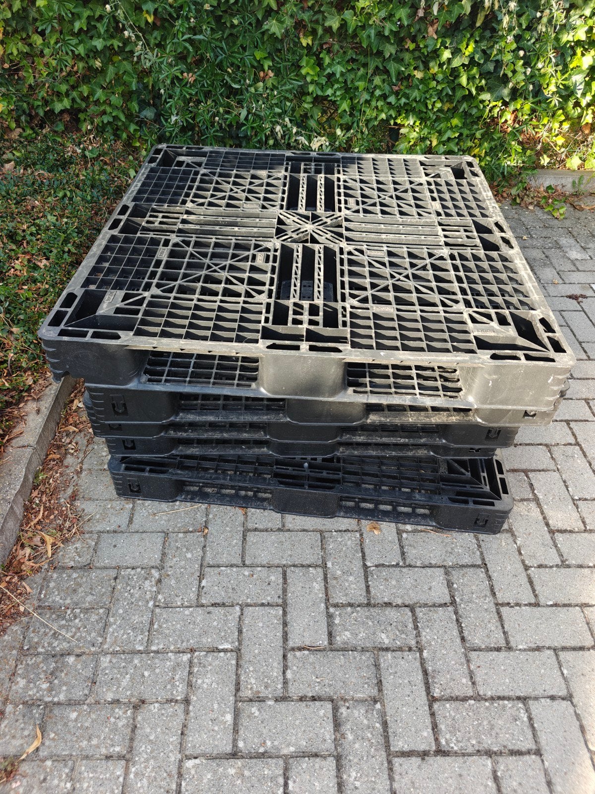 Stevige Zwarte Kunststof Pallets (5 stuks), Ophalen, Gebruikt, 100 cm of meer, 60 cm of meer