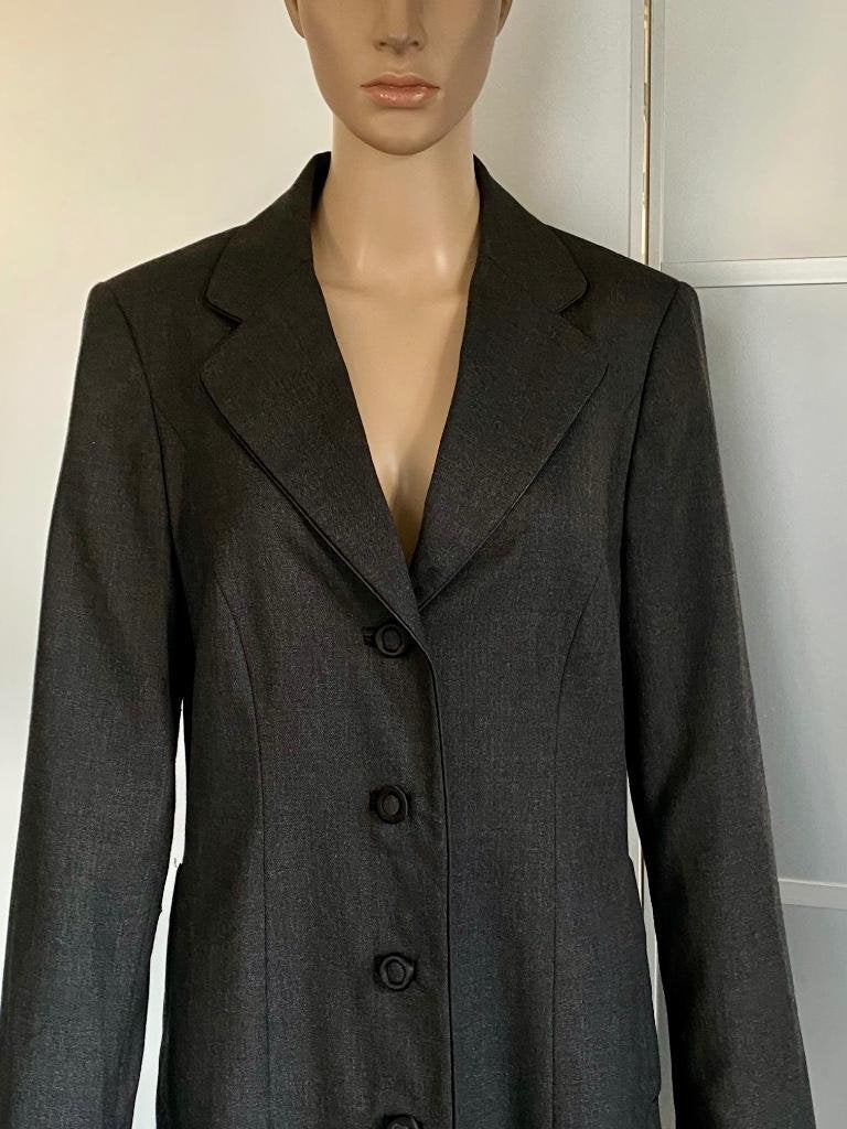 i685 Frans Molenaar mt 40=M lange blazer jasje colbert grijs, Kleding | Dames, Maat 38/40 (M), Ophalen of Verzenden, Zo goed als nieuw