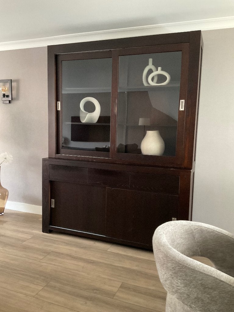 Mooie woonkamer kast van Vermeer, Ophalen, Gebruikt, 150 tot 200 cm, Eikenhout