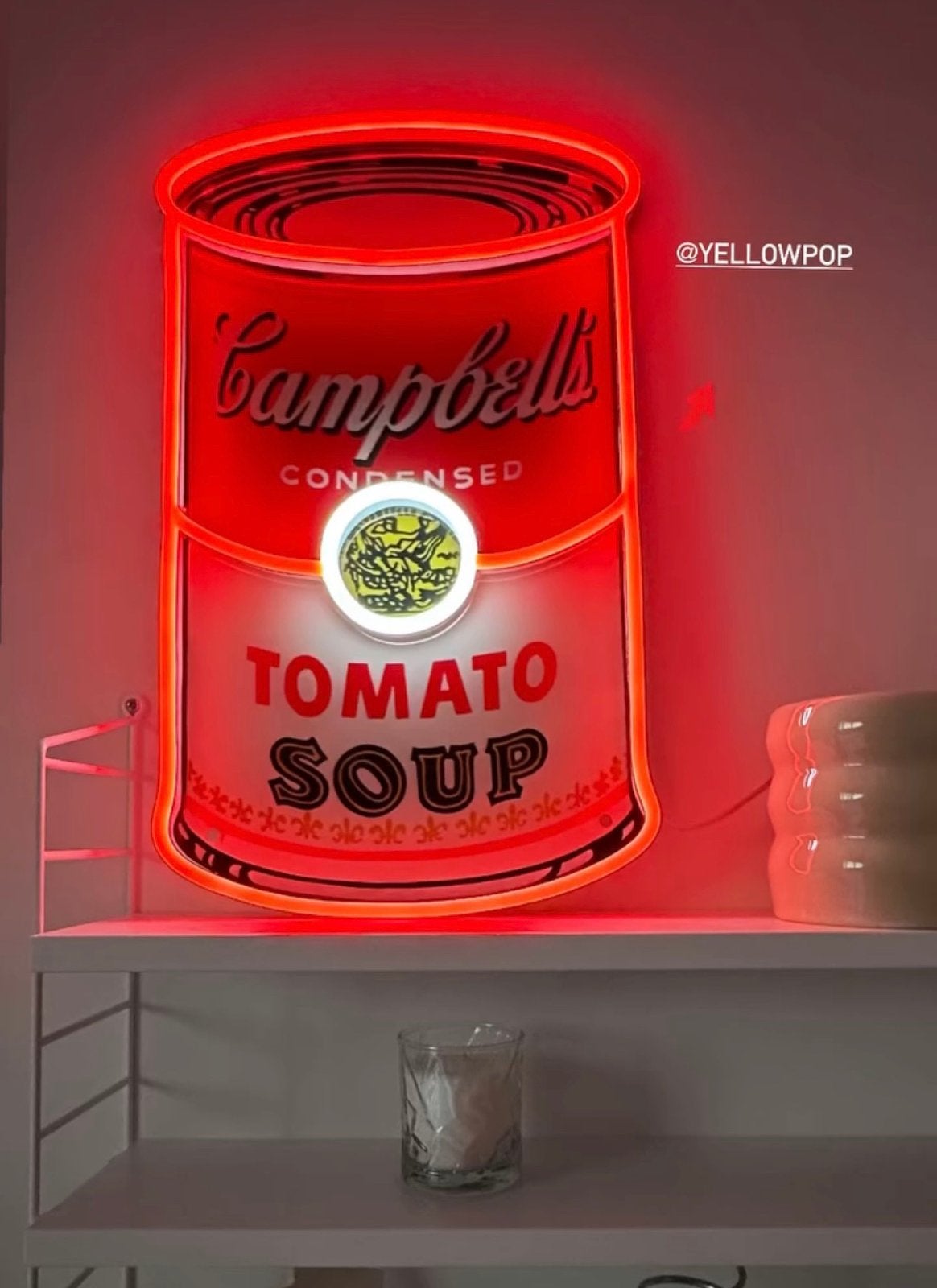 Campbell’s Tomato soup Neon by Andy Warhol, Verzenden, Zo goed als nieuw, Lichtbak of (neon) lamp