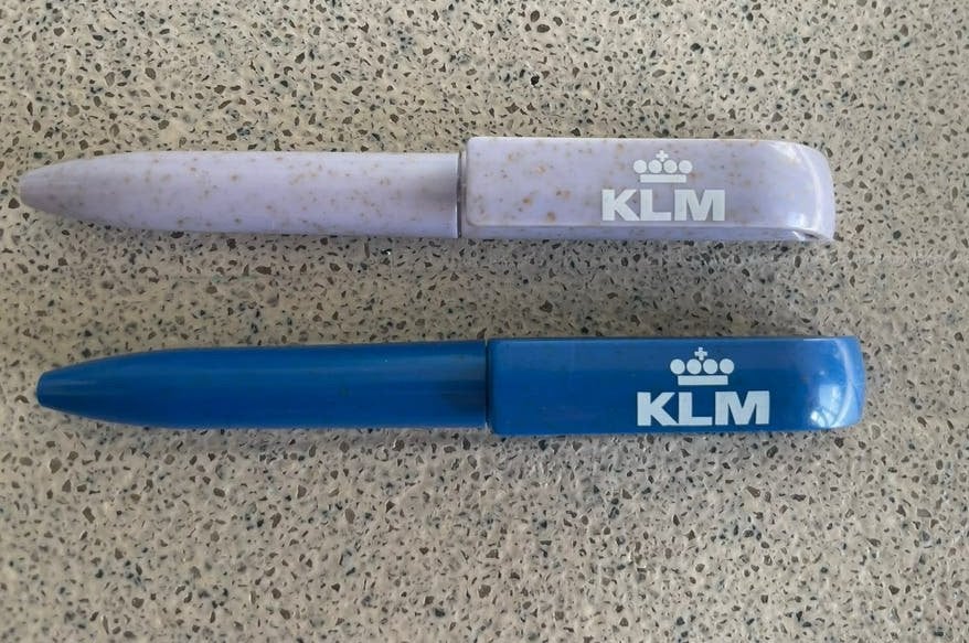 2 KLM pennen pen vliegtuig luchtvaart, Ophalen of Verzenden, Zo goed als nieuw, Overige typen