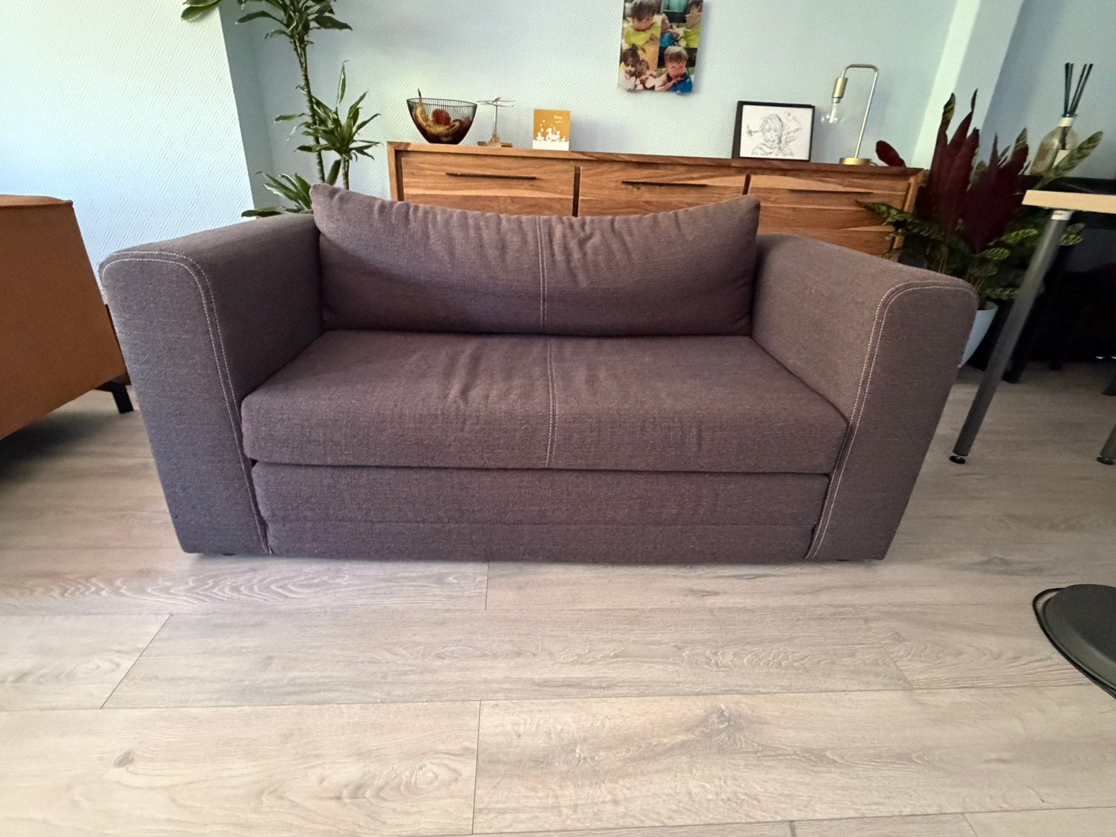 Slaapbank Ikea bruin, Ophalen, Gebruikt, Bruin, Tweepersoons