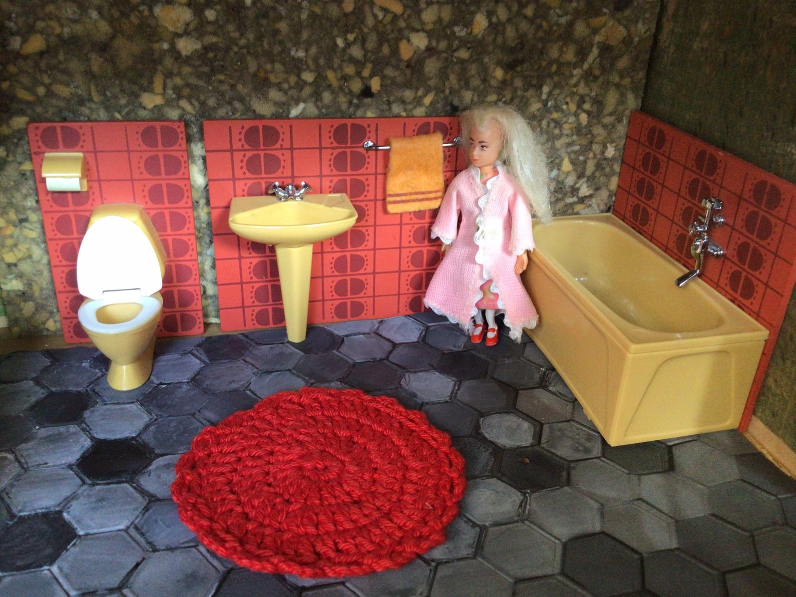 Vintage Lundby badkamer, Ophalen of Verzenden, Gebruikt, Poppenhuis