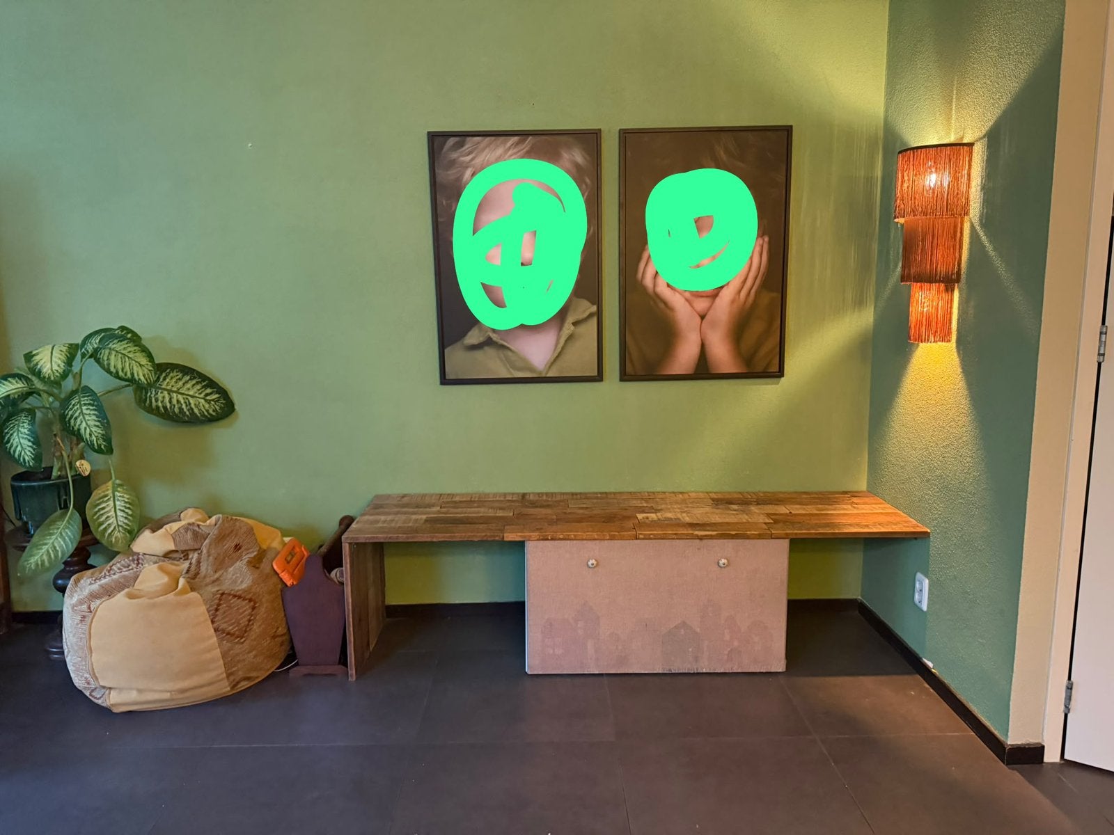 Unieke houten kindertafel / kinderbureau IKEA hack, Ophalen of Verzenden, Gebruikt