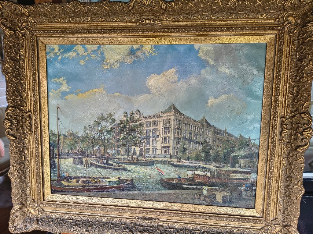Oud schilderij Rotterdam, Ophalen
