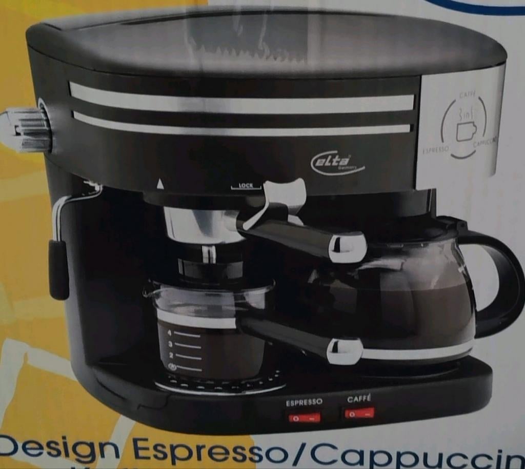 Espresso/Cappuccino/Koffie Kombi-Automat, Espresso apparaat, Nieuw, Gemalen koffie, Ophalen of Verzenden