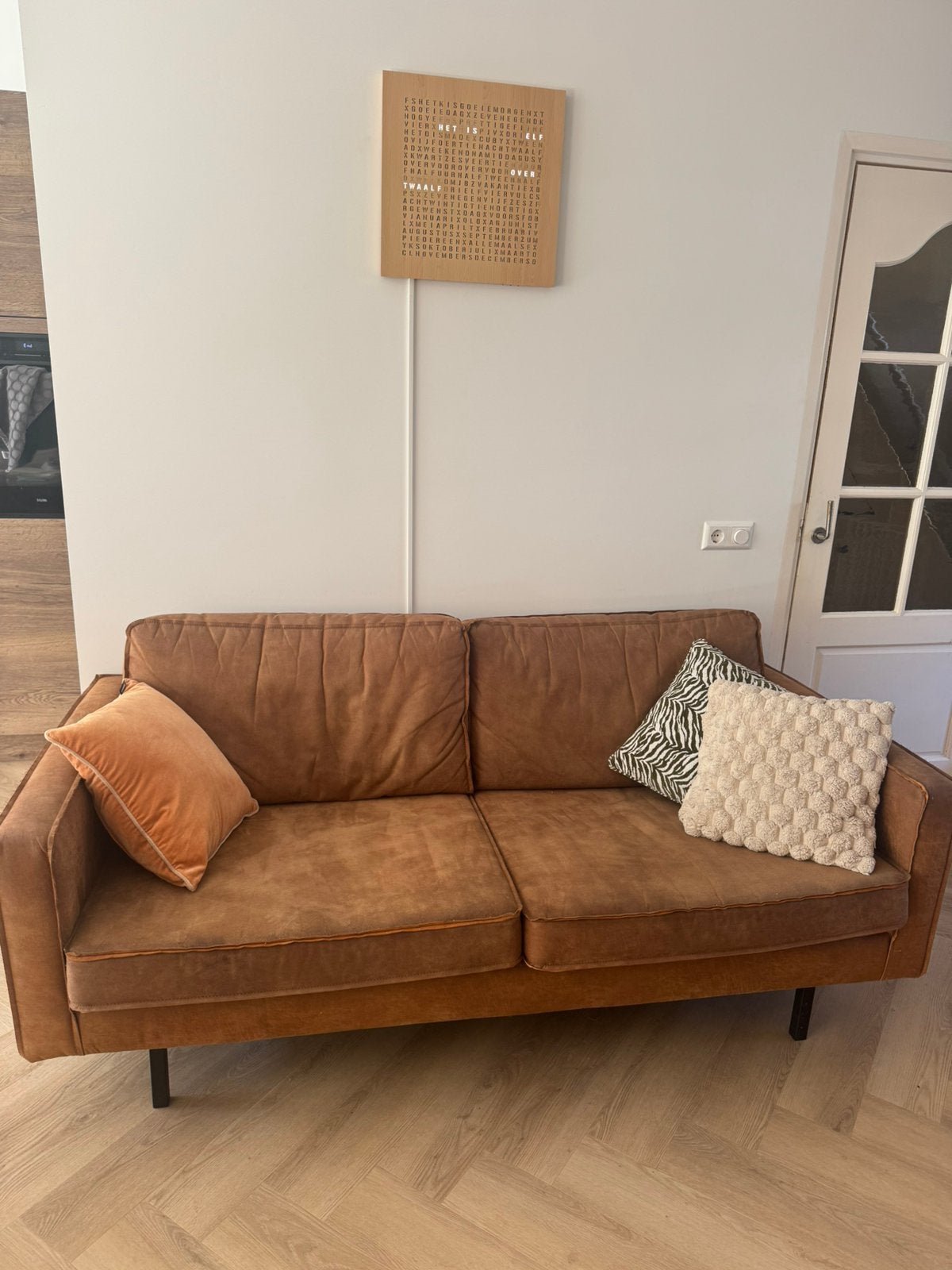 BePureHome Rodeo 2,5-zits bank – Cognac Eco-leer (190 cm), Ophalen, Gebruikt, 150 tot 200 cm, Tweepersoons