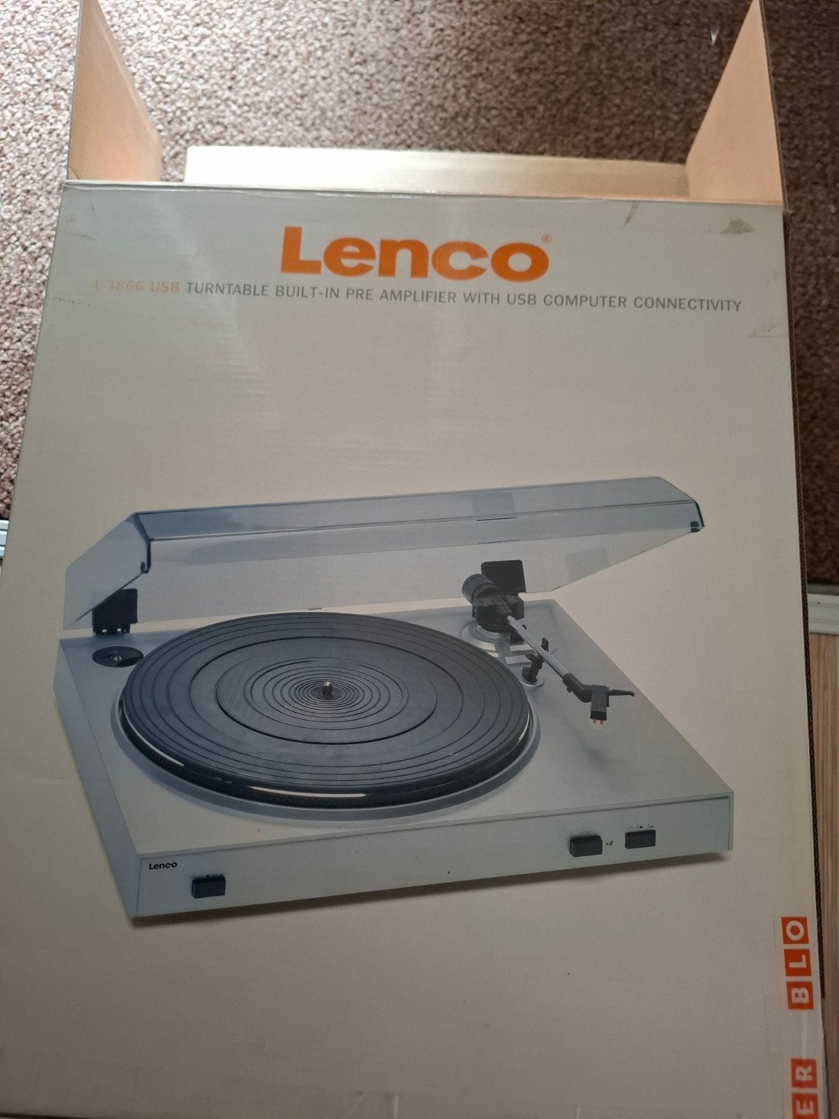 Platenspeler Lenco L-3866 USB, Ophalen, Nieuw, Overige merken