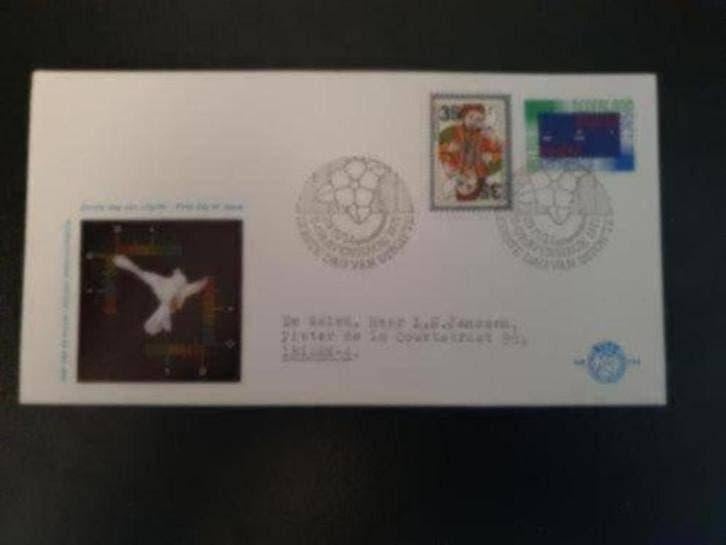 Eerste Dag Envelop - FDC - E142 - Getypt Adres, Ophalen of Verzenden, Beschreven, Nederland