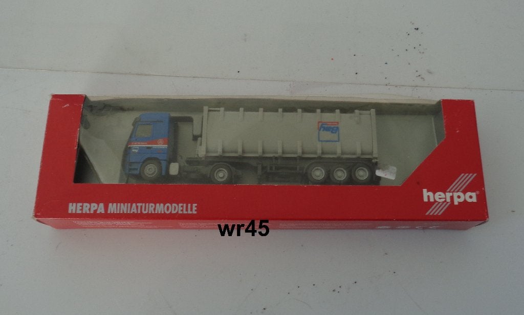 herpa mb met bulk trailer, Ophalen of Verzenden, Zo goed als nieuw, Bus of Vrachtwagen, Herpa