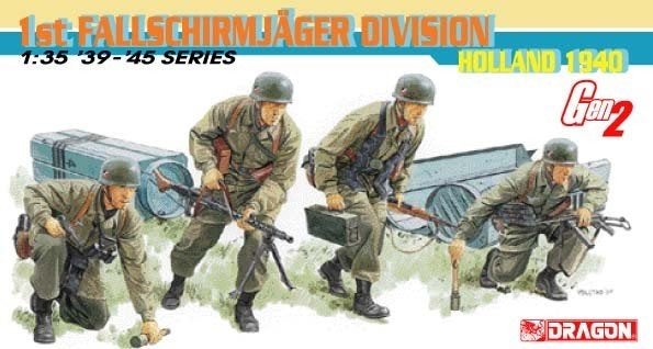Dragon 1:35 1st Fallschirmjager division-Holland 1940 (GEN2), Ophalen of Verzenden, Zo goed als nieuw, 1:35 tot 1:50, Figuur of Figuren