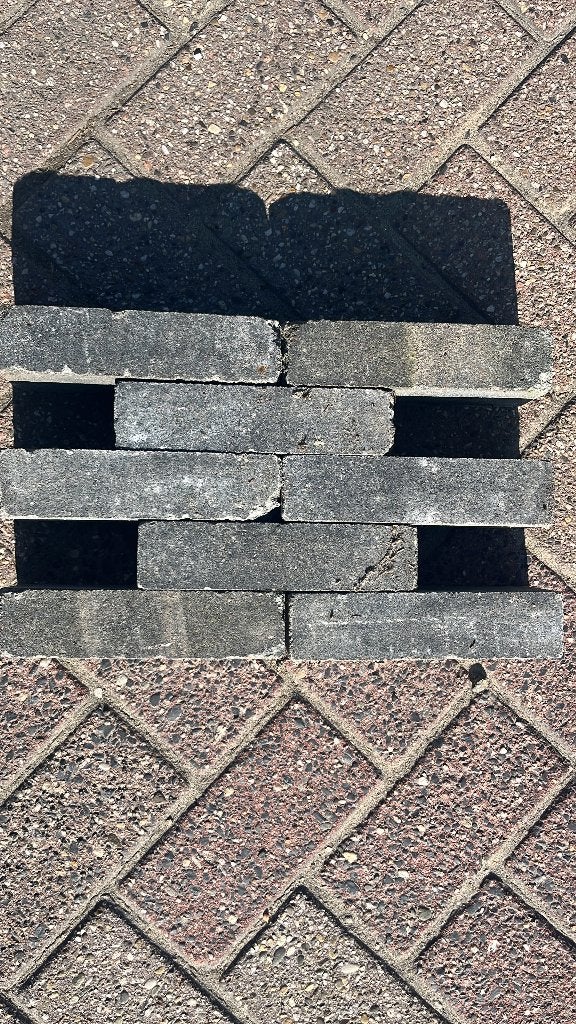 Excluton Abbeystones 20x5x7 cm - 8 m2 restpartij, Ophalen, Klinkers, 5 tot 10 m², Zo goed als nieuw