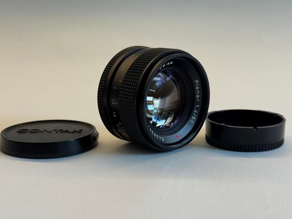 Contax 50mm/1.4T* Zeiss objectief - C/Y vatting, Ophalen of Verzenden, Gebruikt, Standaardlens