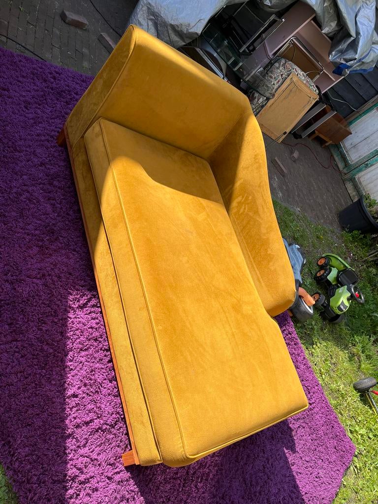 Gele chaise longue, Ophalen, Gebruikt, Eenpersoons, 150 tot 200 cm
