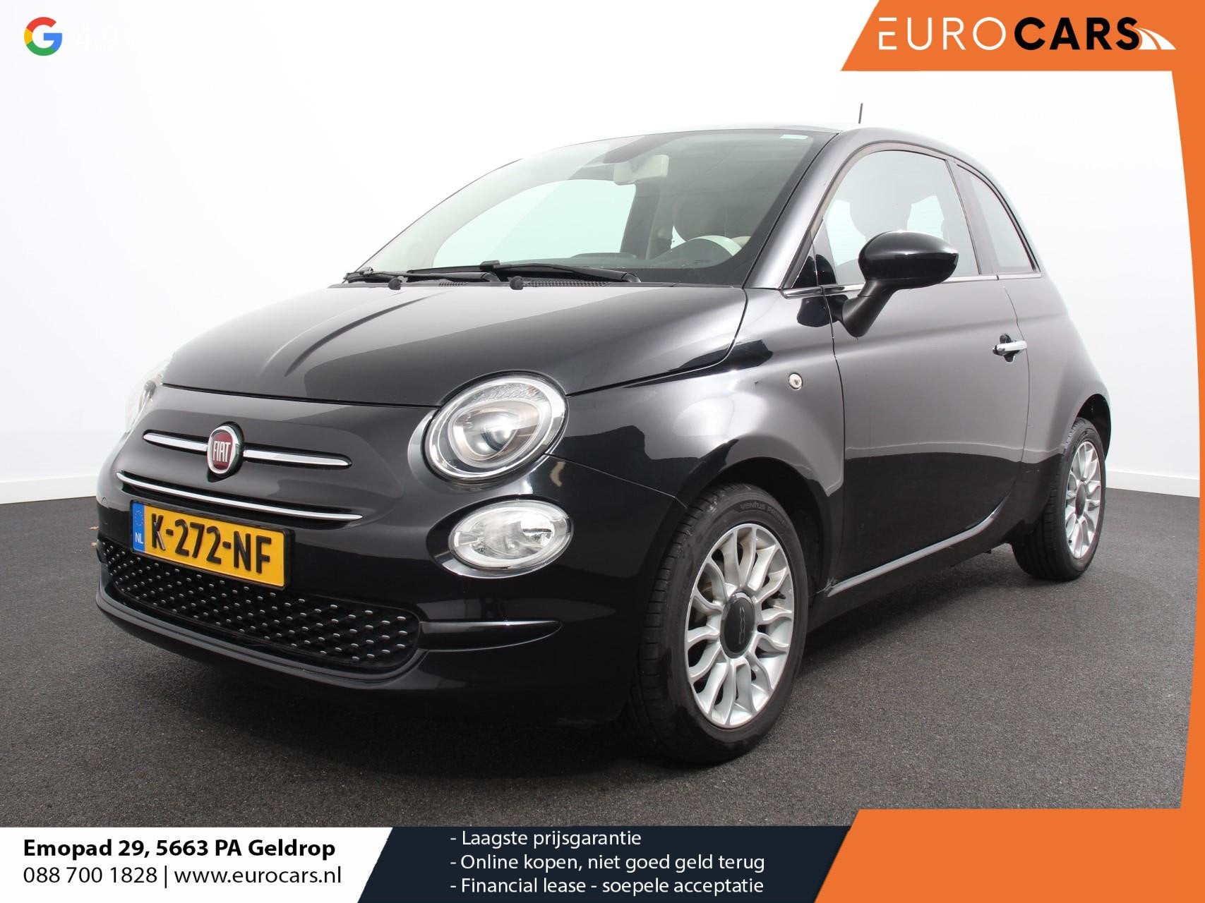 Fiat 500 1.2 Lounge Navigatie Leder Interieur Climate Contro, Voorwielaandrijving, Gebruikt, 4 cilinders, 4 stoelen