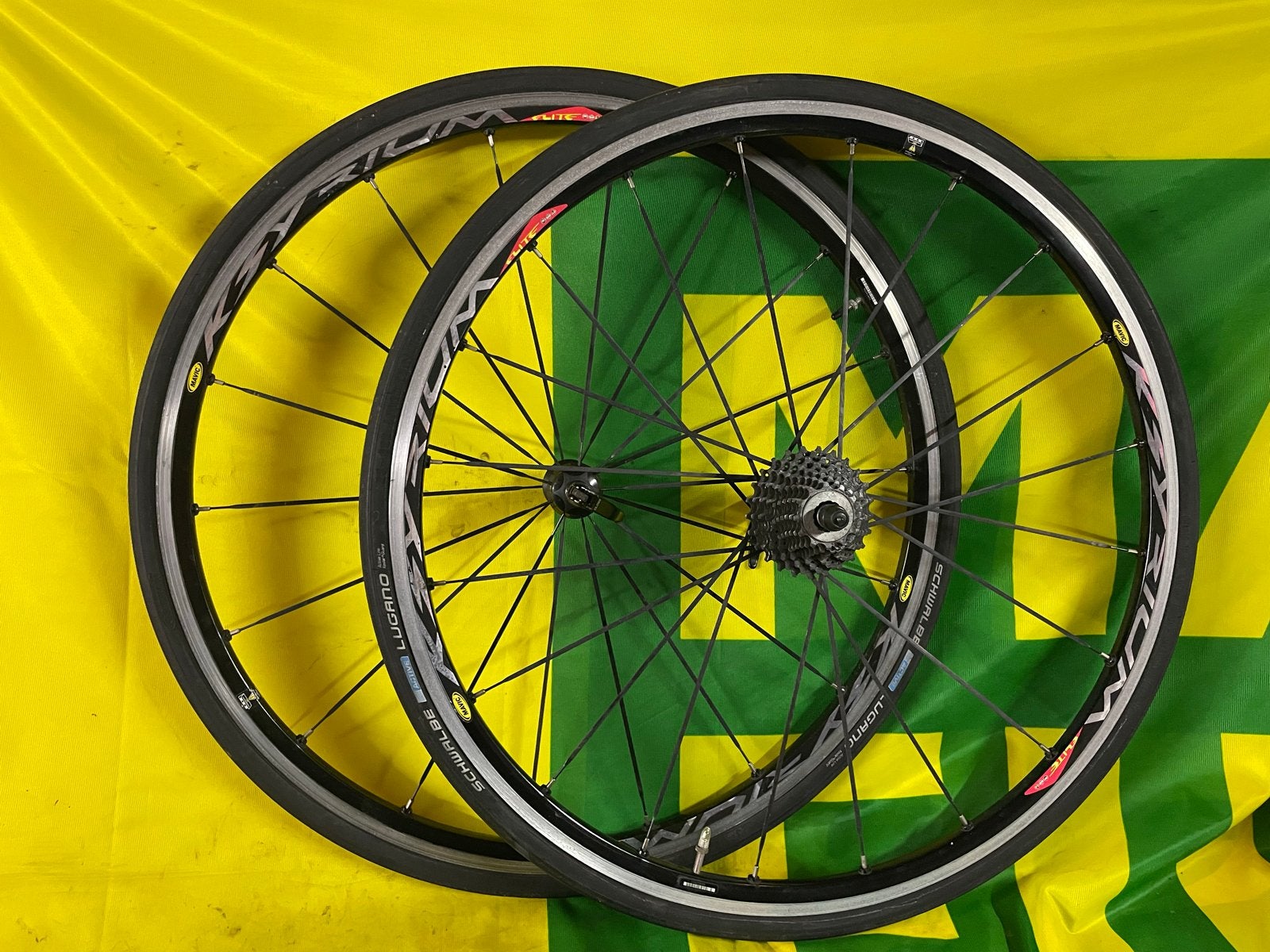 Mavic Ksyrium Elite racefiets wielen met 10sp cassette, Fietsen en Brommers, Wiel, Gebruikt, Verzenden, Aluminium