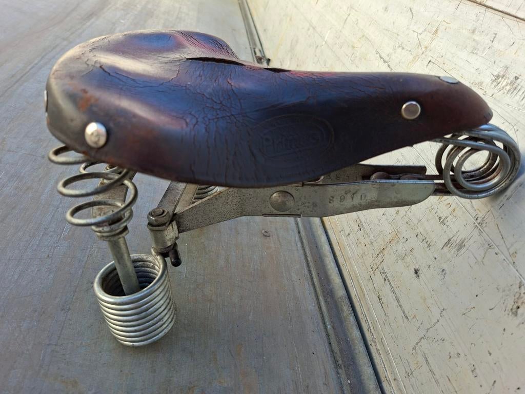 Primus Lepper Leder Zadel Bruin Vintage Oldtimer Fiets, Gebruikt, Leer, Ophalen of Verzenden, Zadel