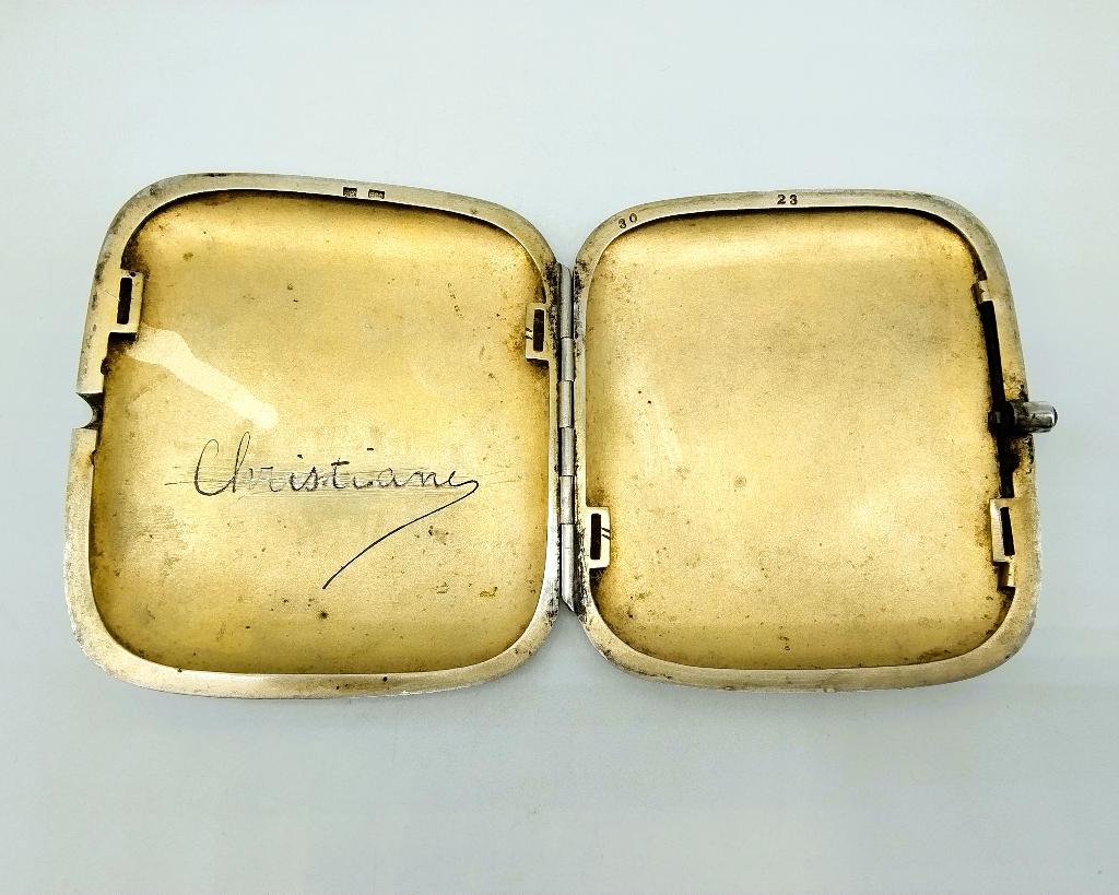 Zilveren sigarettendoos, Louis Kuppenheim, Duitsland, Antiek en Kunst, Antiek | Goud en Zilver, Verzenden, Zilver