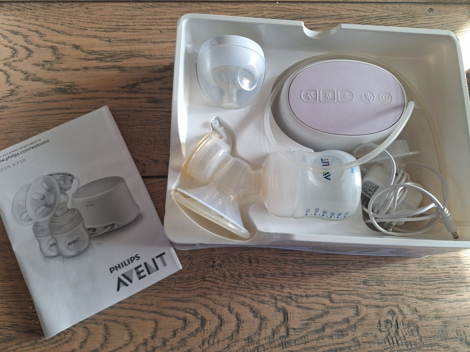 Avent elektrische borst kolf zgan, Ophalen of Verzenden, Zo goed als nieuw