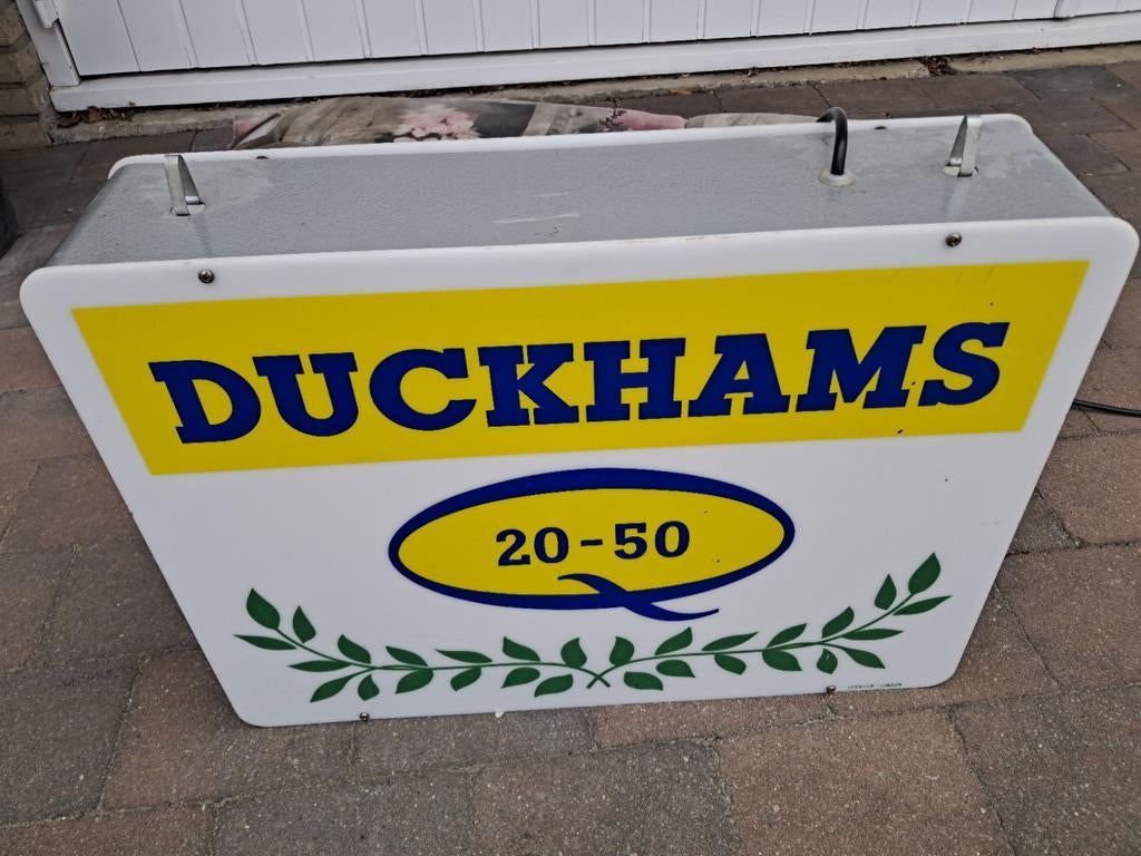 Oude Duckhams Oil dubbelzijdige reclame lichtbak 60cm bieden, Verzamelen, Merken en Reclamevoorwerpen, Ophalen, Eu, Gebruikt, Eu