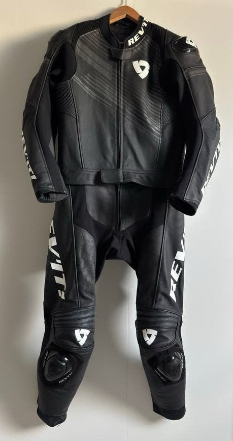 REV'IT! Motorpak Leer Zwart - Maat 50, Motoren, Kleding | Motorkleding, Ophalen of Verzenden, Tweedehands, Heren, Combipak