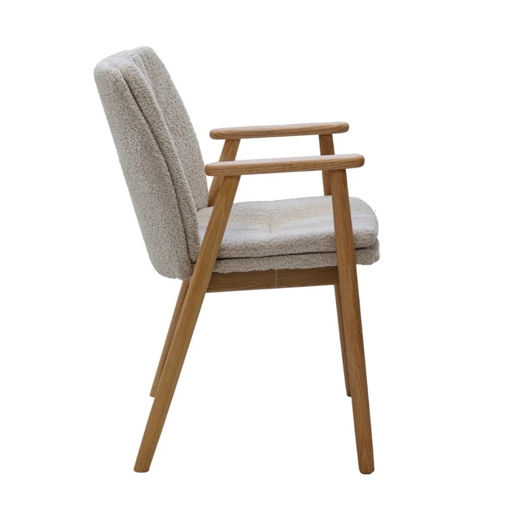 DÉJA Eetkamerstoel Amelie Taupe Eiken | Van €209 p stuk, nu, DÉJA Living, Bruin, Nieuw, Ophalen of Verzenden