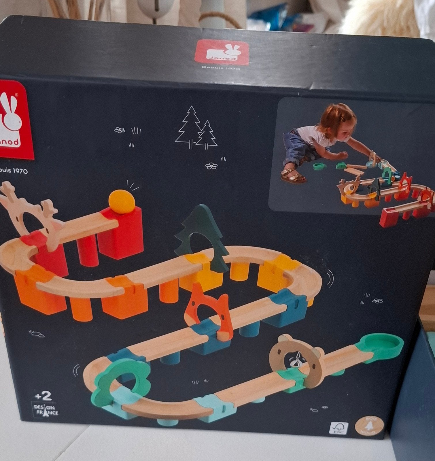 HOUTEN BALLEN BAAN, Kinderen en Baby's, Speelgoed | Houten speelgoed, Ophalen, Zo goed als nieuw, Overige typen