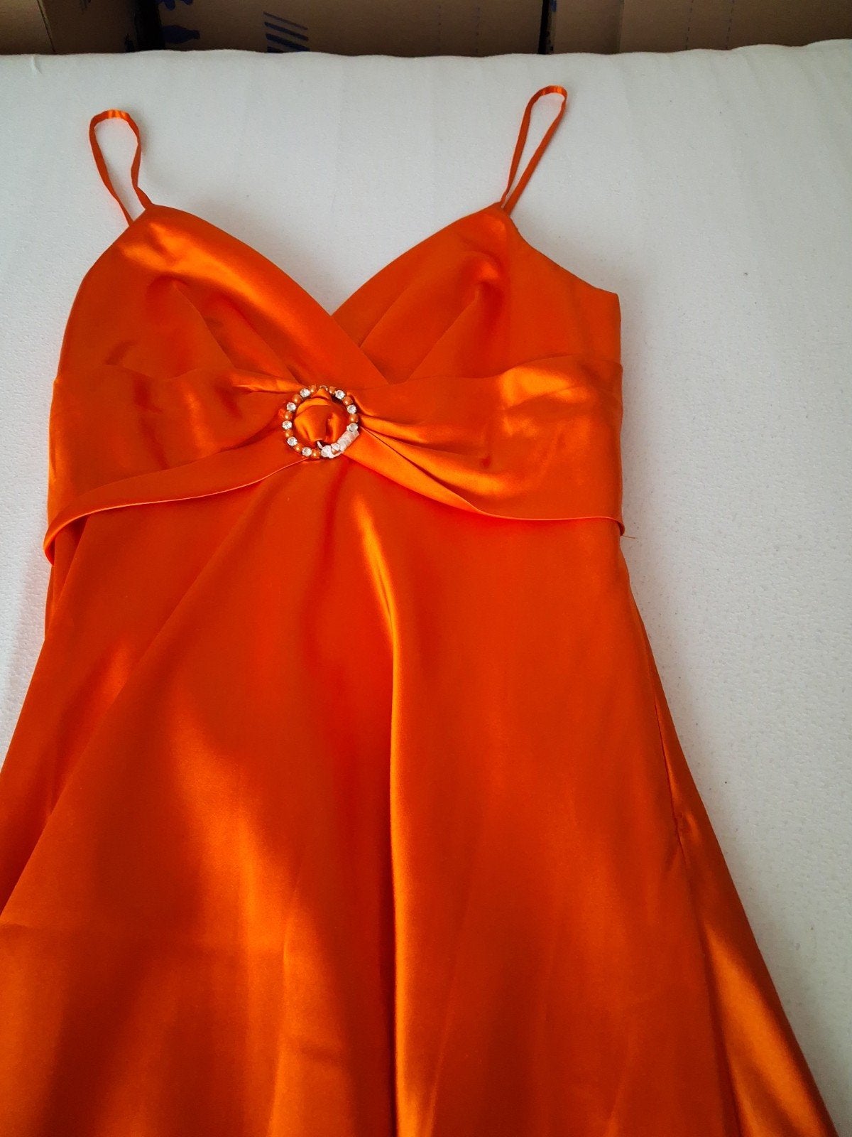 mooi gala jurk maat L, Ophalen of Verzenden, Zo goed als nieuw, Oranje, Galajurk