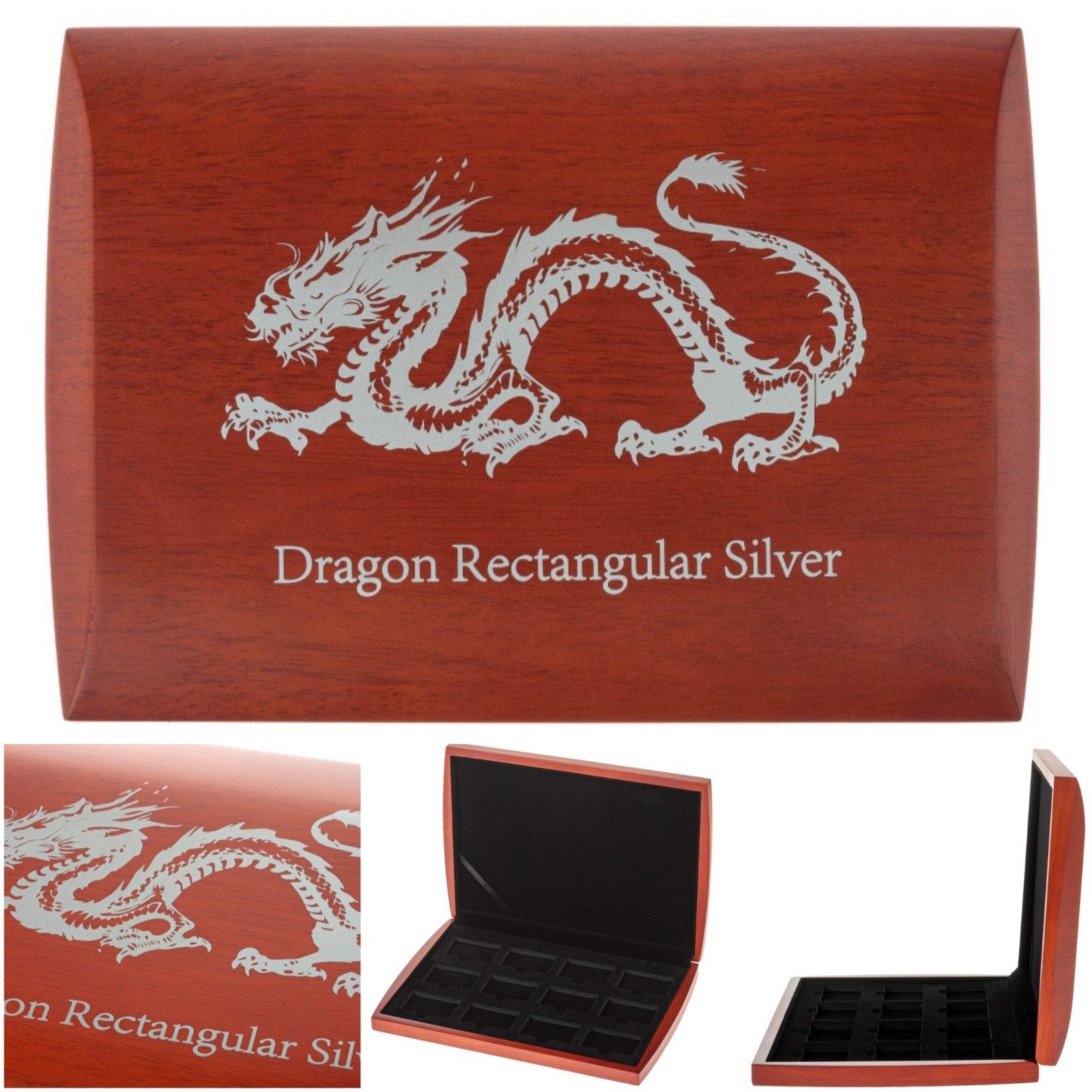 Rectangle Dragon muntenbox voor 1 oz zilveren munten, Ophalen of Verzenden, Zilver