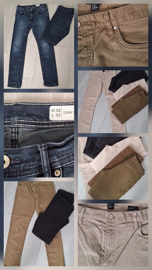 15 nieuwe h&m broeken maat 32/32, Nieuw, H&M, Verzenden, Maat 48/50 (M)