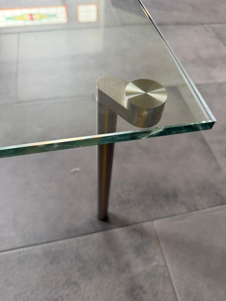 Glazen tafel, Huis en Inrichting, Ophalen, 100 tot 150 cm, 50 tot 100 cm, Zo goed als nieuw