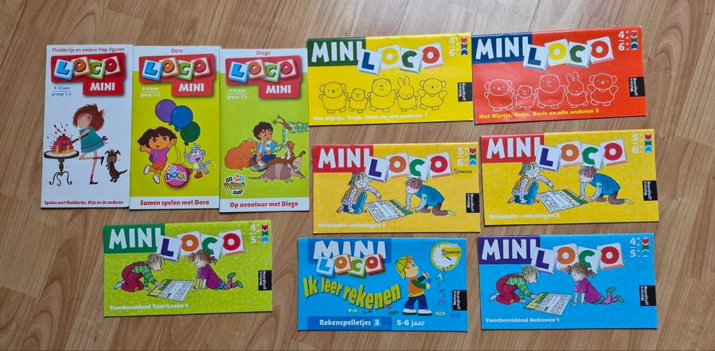 10 Mini Loco boekjes - Educatief speelplezier miniloco, Ophalen of Verzenden, Gebruikt, Taal en Lezen