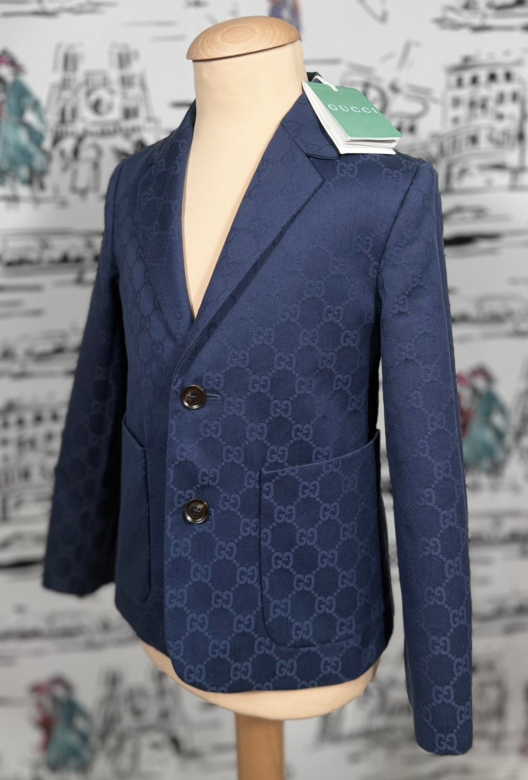Gucci GG cotton blazer jasje jongens maat 6 (790 euro)