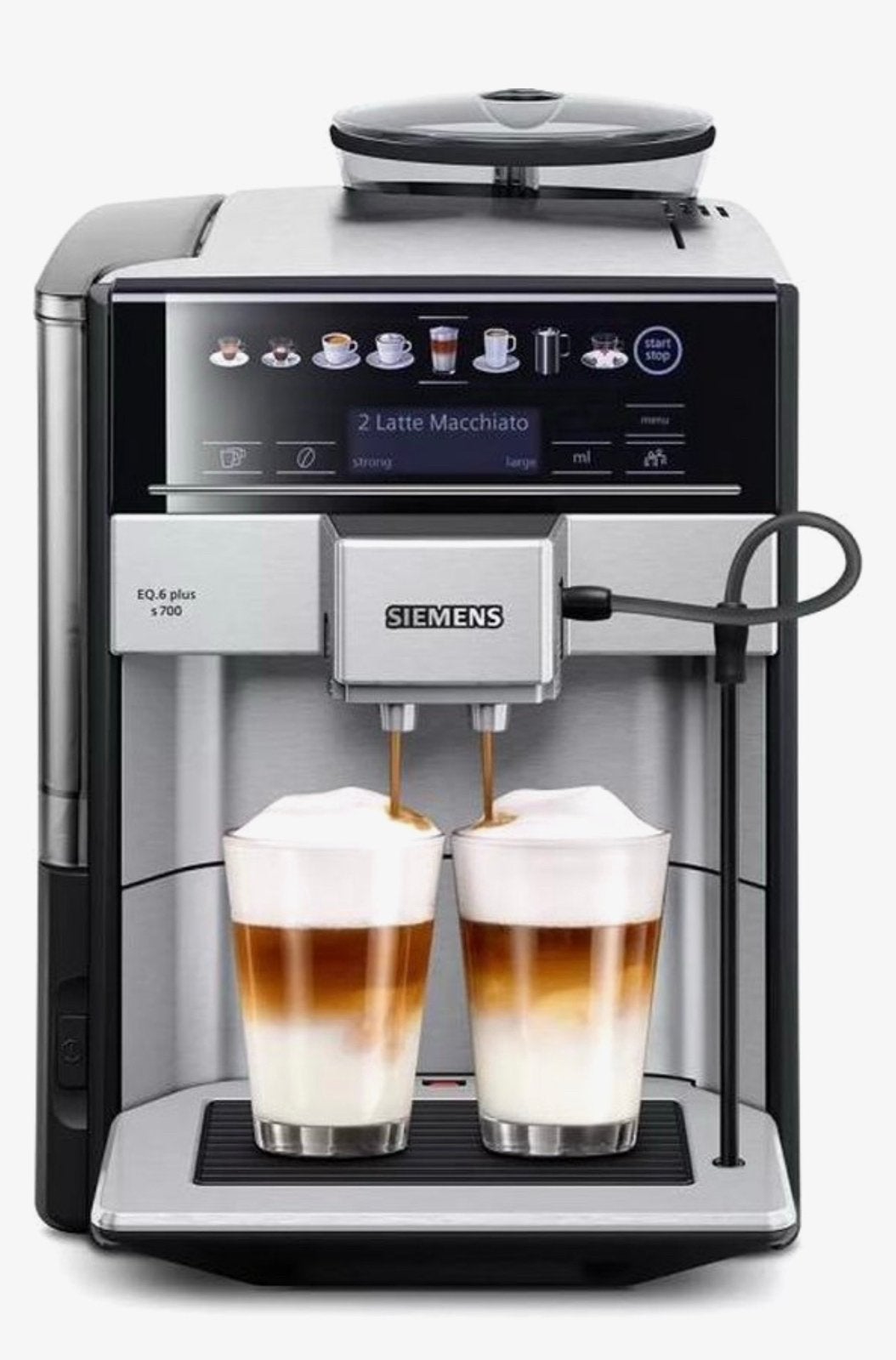 Siemens EQ6 Serie 700 koffiemachine - met defect, Afneembaar waterreservoir, Gebruikt, Koffiemachine, Koffiebonen