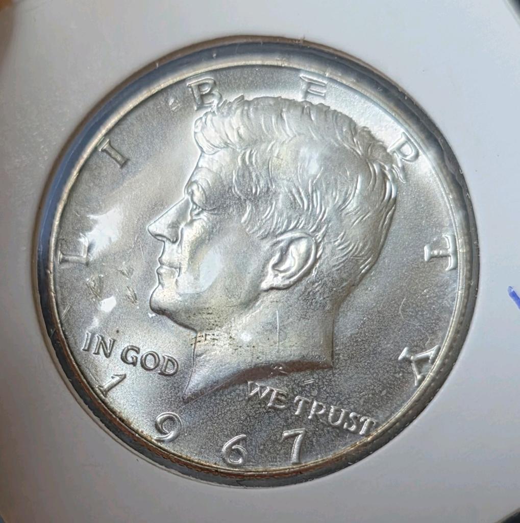 half dollar 1967 Amerika, Verzenden, Noord-Amerika, Losse munt, Zilver