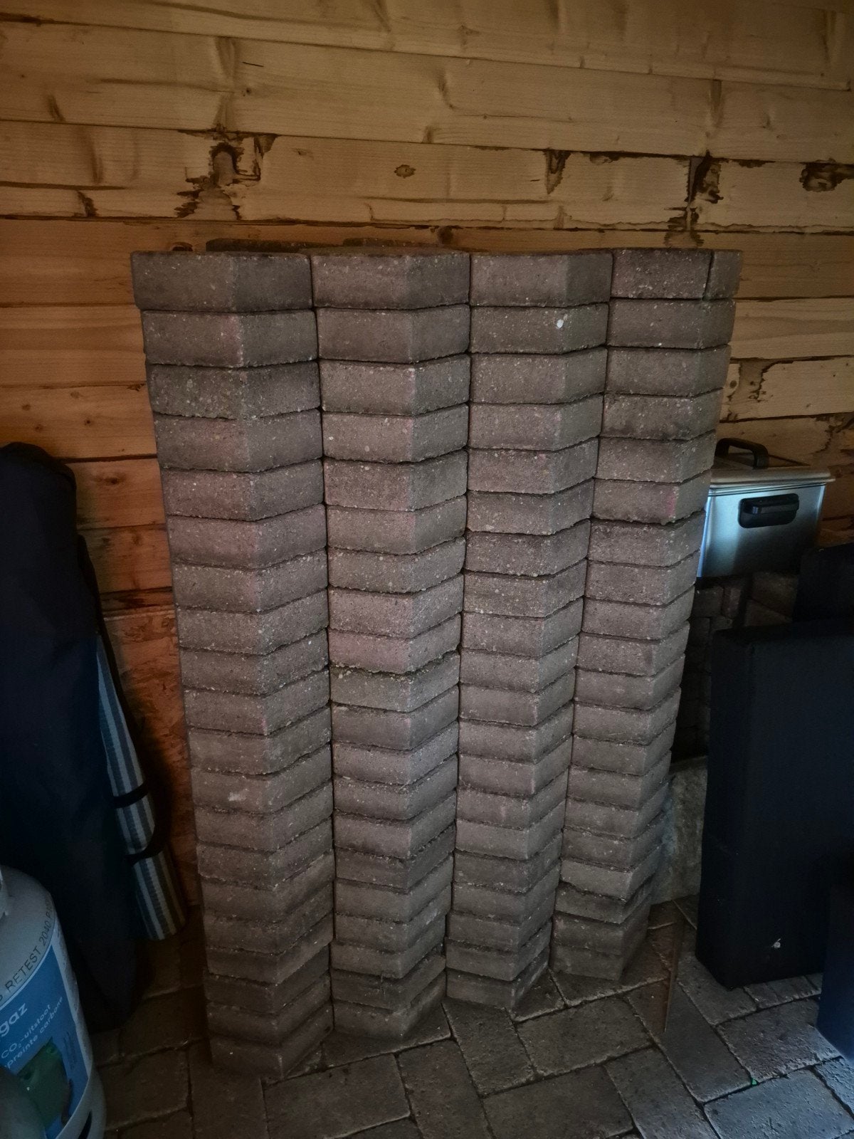 Betonnen terrastegels (140st), zeshoekig, gebruikt, Ophalen, Gebruikt, 10 m² of meer, Beton