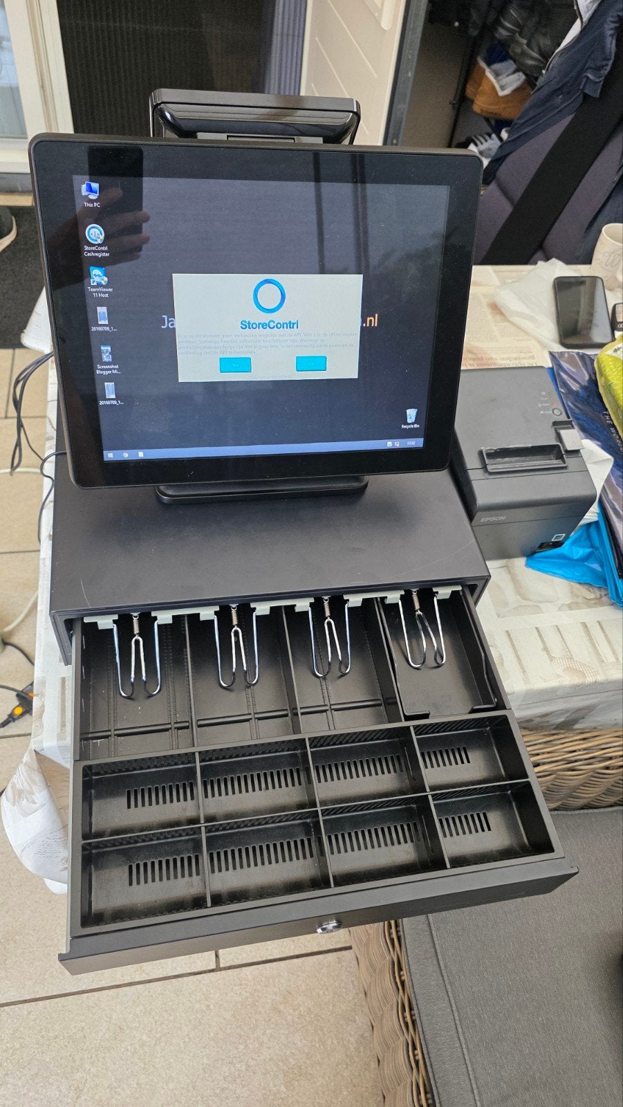 Poindus VariPOS 715S POS-systeem met kassalade en printer, Ophalen