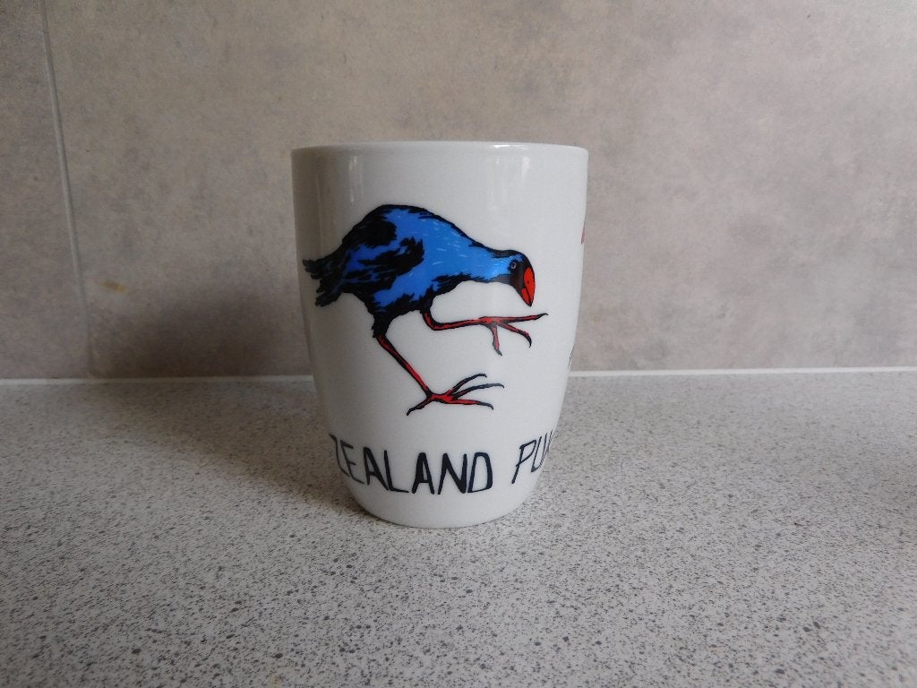 Mok Fine Porcelain Pukeko Nieuw-Zeeland door Jason - 10x8 cm, Overige merken, Nieuw, Overige stijlen, Porselein