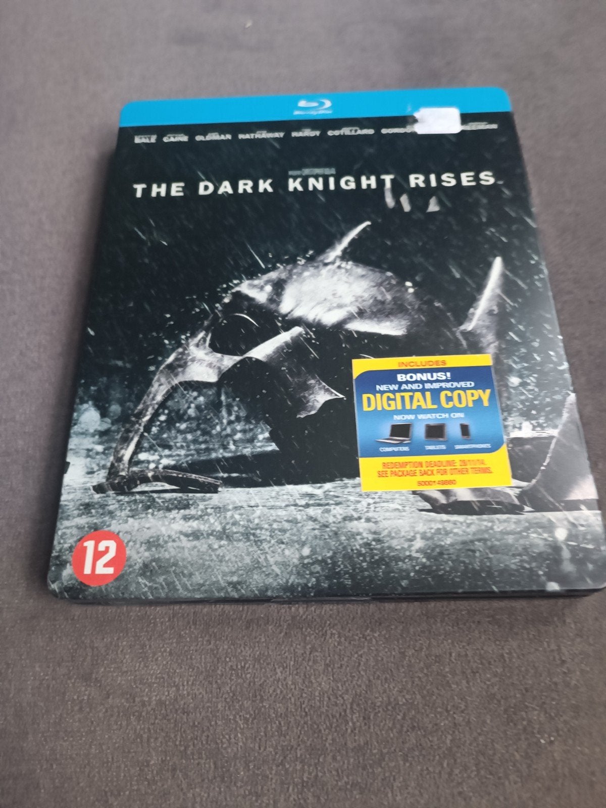 The dark Knight rises steelbook - bluray, Cd's en Dvd's, Blu-ray, Ophalen of Verzenden, Zo goed als nieuw, Actie