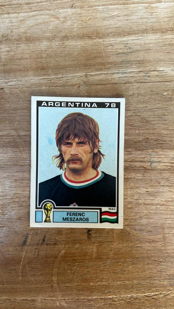 Panini Argentina 78 plaatje Ferenc Meszaros WK 78, Verzenden, Zo goed als nieuw, Sticker