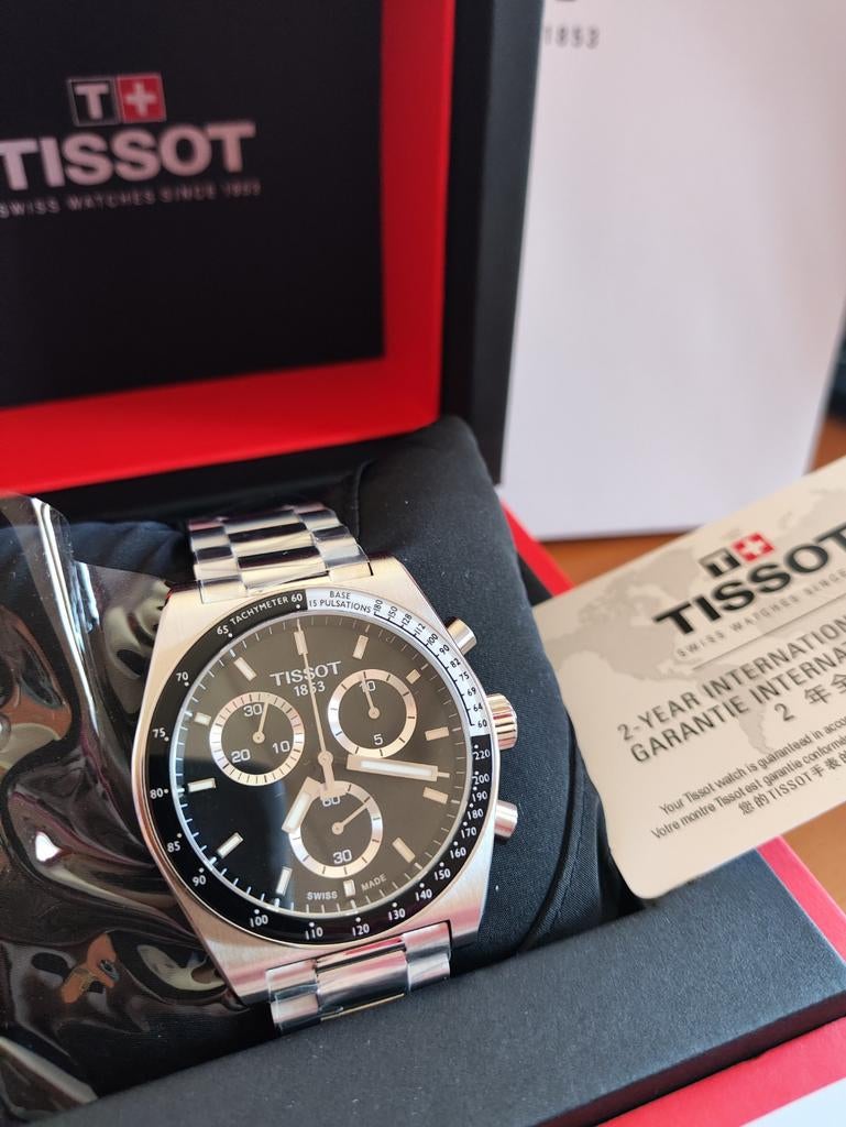 Tissot prx pr 516 chronograph 40m pr516 ongedragen, Ophalen, Staal, Overige merken