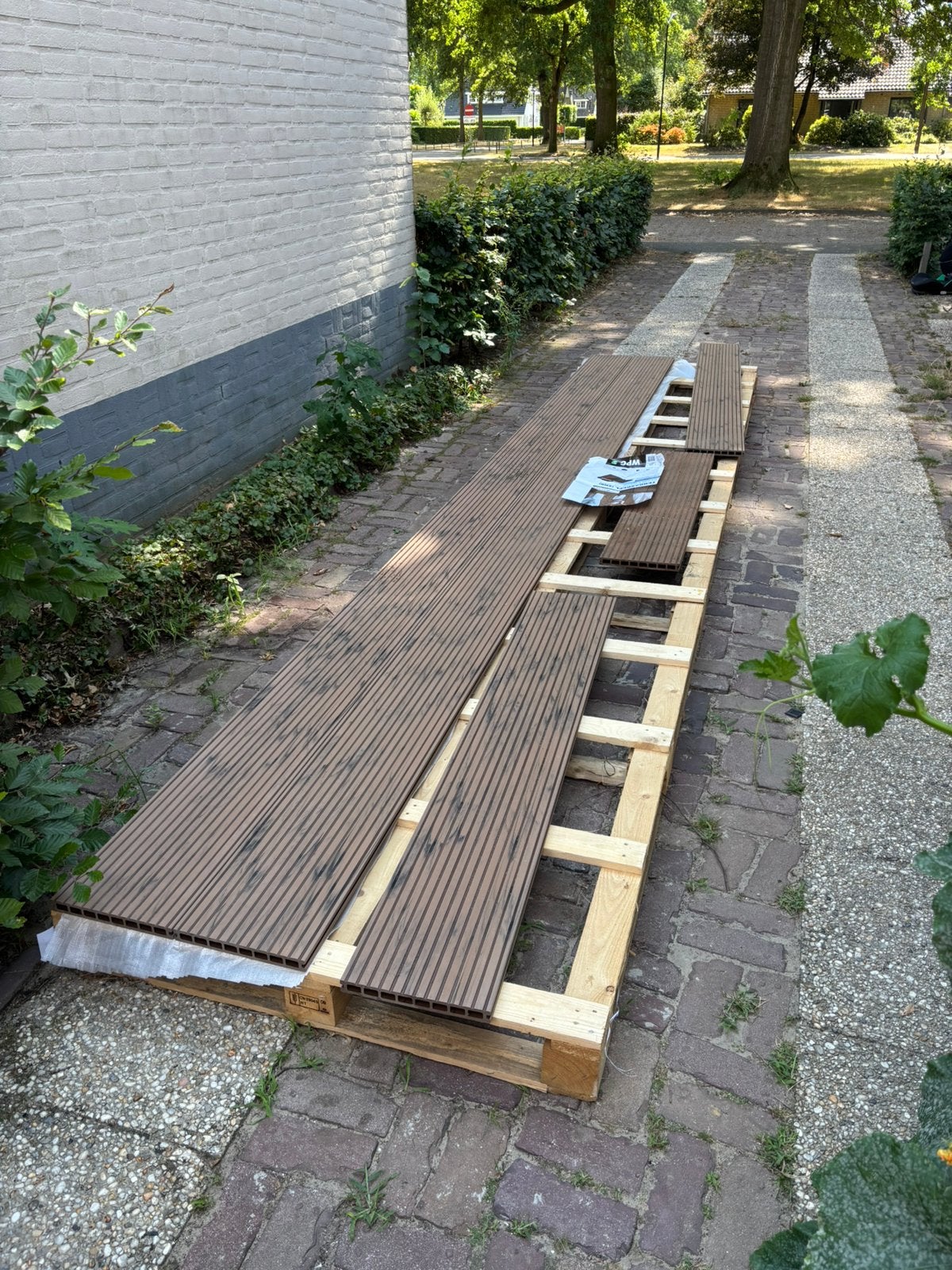 DuoWood XWB Bicolor Douala Vlonder vlonderplank wpc, Ophalen, 25 tot 50 mm, Nieuw, Plank
