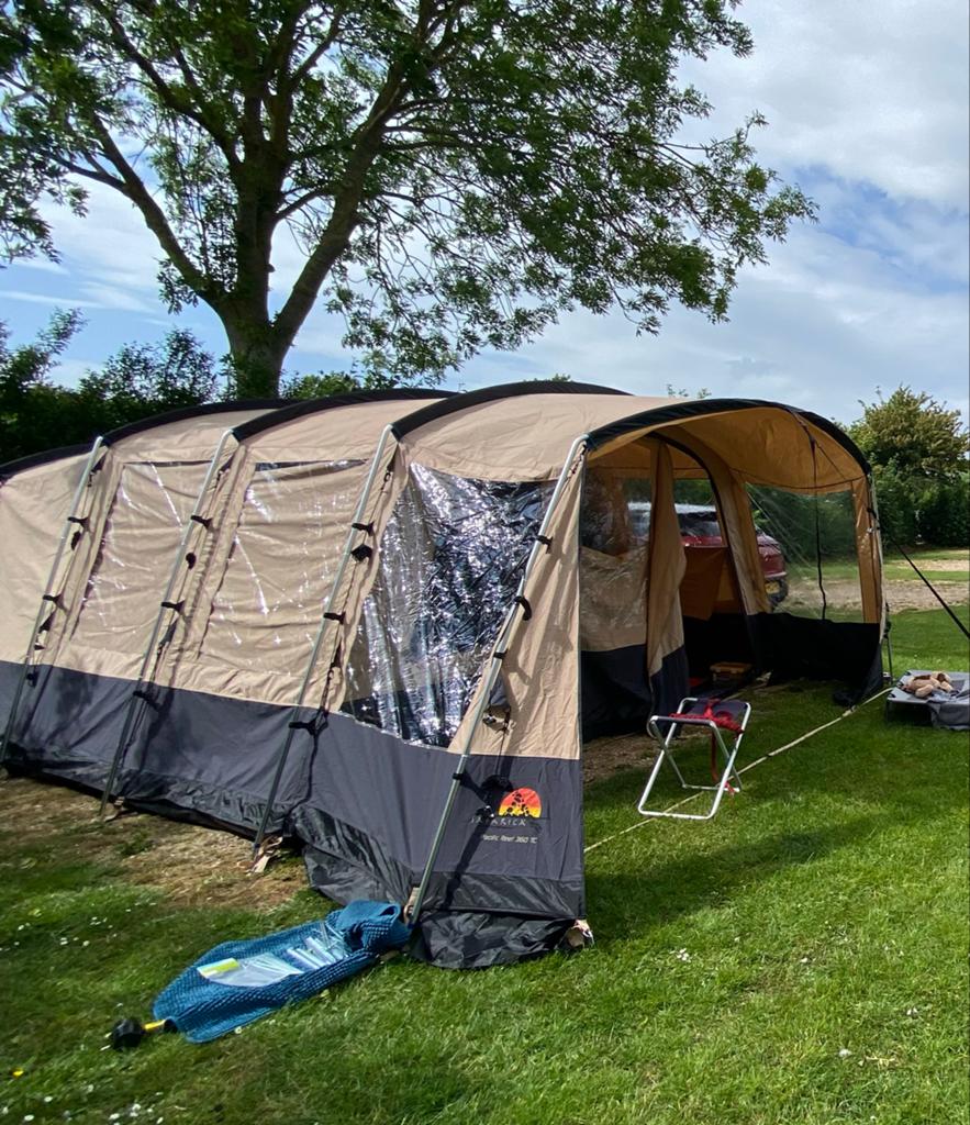 Safarica Pacific Reef 360 TC tunneltent 5 persoons, Caravans en Kamperen, Ophalen, Zo goed als nieuw, Tot en met 5