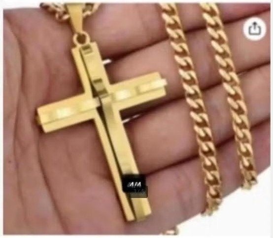 ketting met kruis., Sieraden, Tassen en Uiterlijk, Overige kleuren, Nieuw, Ophalen of Verzenden, Overige materialen