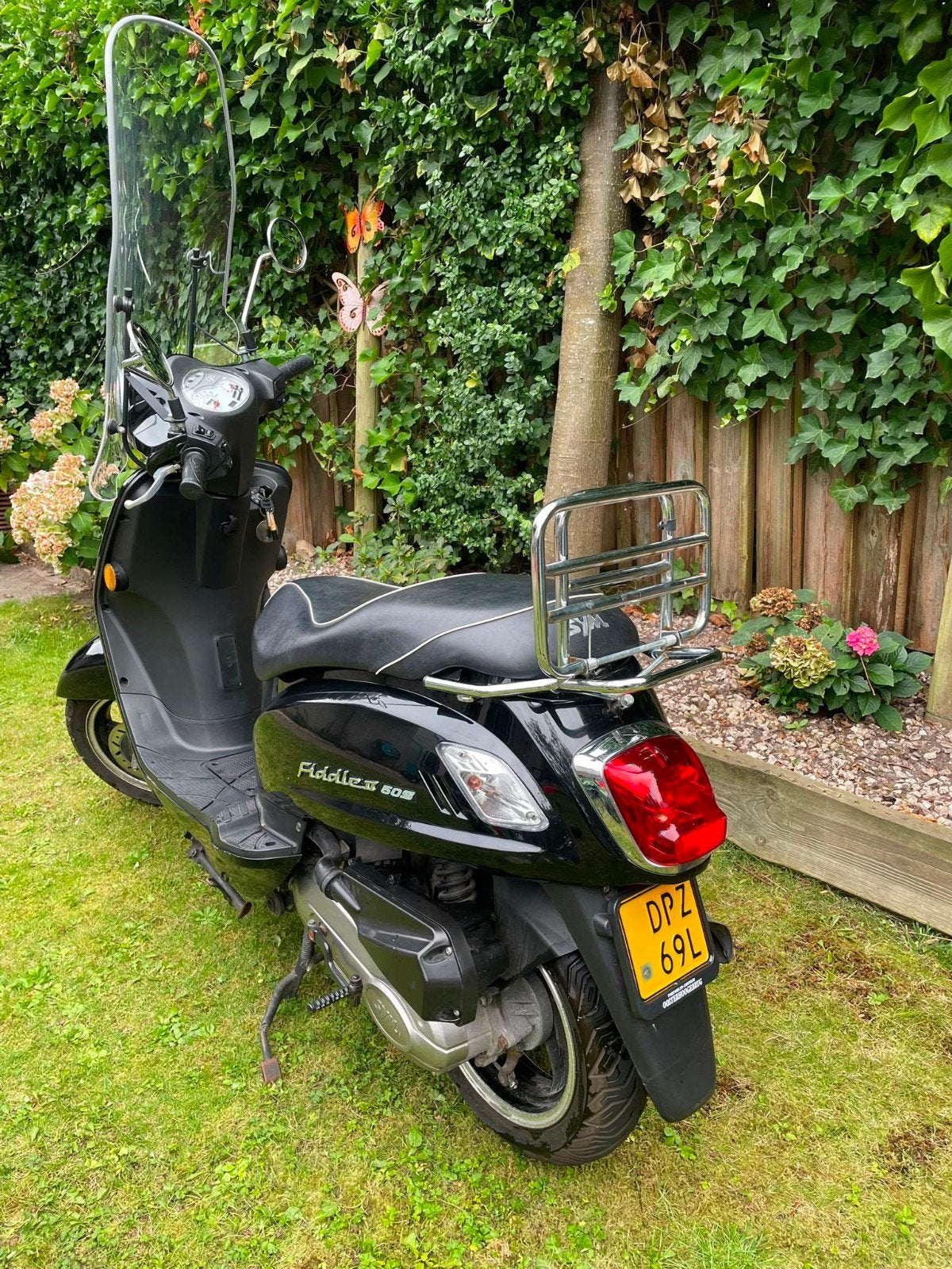 Sym Fiddle II 50S Scooter - Zwart, keurige staat, Fietsen en Brommers, Scooters | SYM, Ophalen, Gebruikt, Maximaal 45 km/u, Benzine