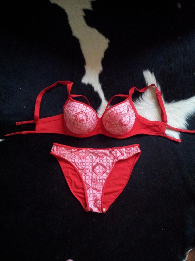 Marlies Dekkers bikini rood/rose 70D, broekje M, Ophalen of Verzenden, Zo goed als nieuw, Rood, Bikini