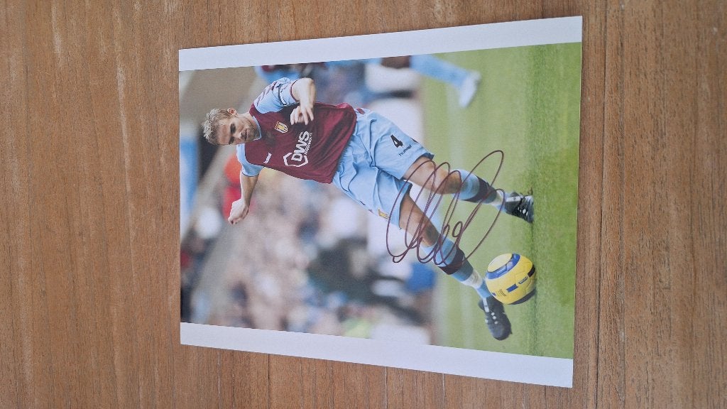 Foto 20x25cm met handtekening; Olof Mellberg # Aston Villa, Ophalen of Verzenden, Nieuw, Buitenlandse clubs, Overige typen