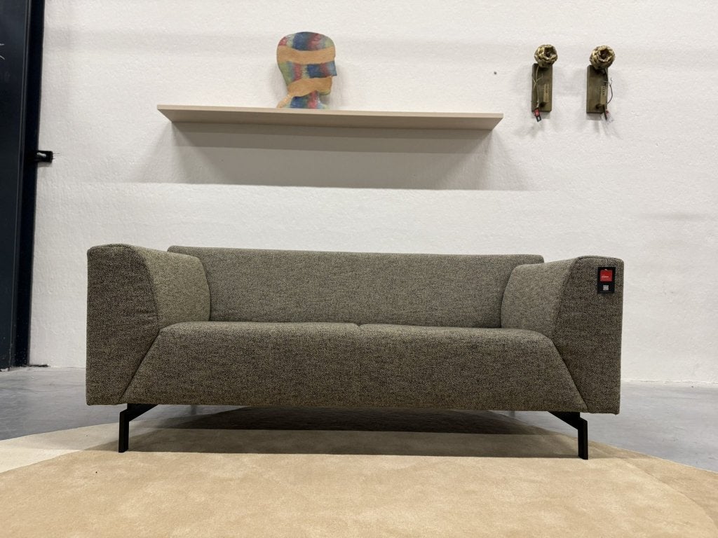 Nieuw Rolf Benz Linea Bank Linea 2 Zits Bank groen stof, 150 tot 200 cm, 75 tot 100 cm, Ophalen of Verzenden, Rechte bank