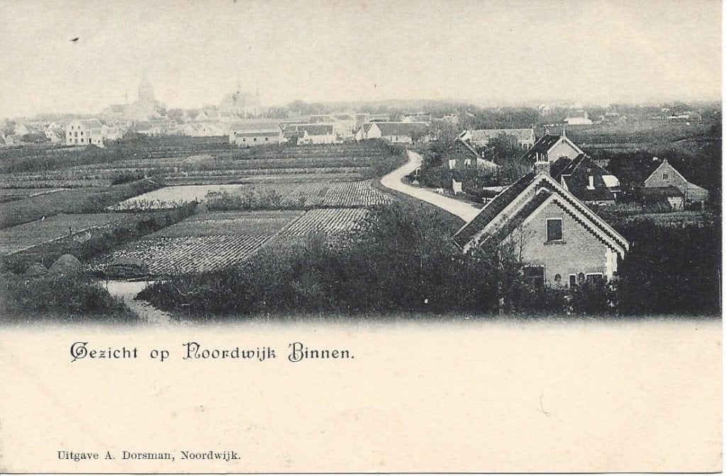 Noordwijk Binnen (Z.H.) Dorpsgezicht, ca. 1900, Ophalen of Verzenden, Voor 1920, Ongelopen, Zuid-Holland